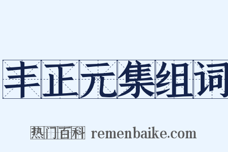 丰正元集组词是什么意思的图片